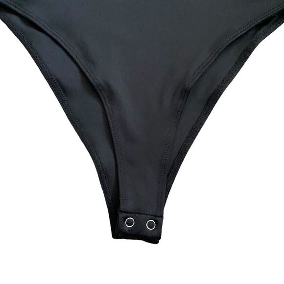 Forever 21 Black Cowl Neck Academia Casual Business Work Bodysuit Tank Top Shirt - Picture 2 of 4